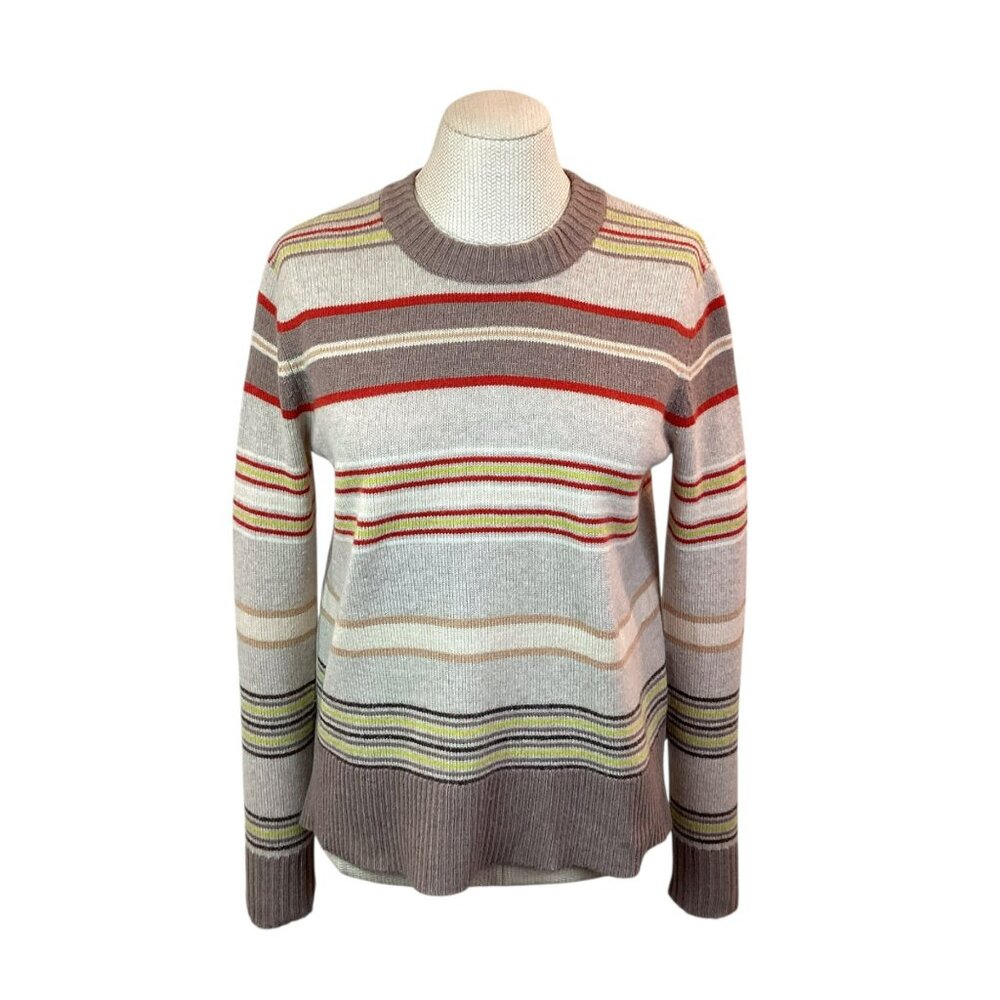 Autumn Cashmere Sweater Crew Neck 100% Cashmere Striped XS - Picture 3 of 9
